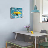 Kitchen Wall Art Yellow Flower Motivational Poster Modern Wall Art Framed for Bedroom Living Room Office Bathroom decor