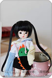 Clicked Cute Girl's Double Ponytail Wig Decor for 1/3 1/6 1/4 BJD Night Lolita Doll DIY Supplies Doll Making,E,1/3