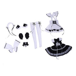 CUTICATE 11pcs/Set Doll Clothes Set for 1/3 BJD Girl Dolls Party Wear Clothes Suit