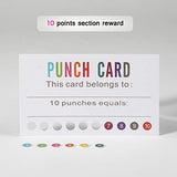 ONEDONE Reward Punch Cards (Pack of 200) Behavior Incentive Awards for Kids Students Teachers Home Classroom School Business Loyalty Gift Card - 3.5" x 2"