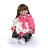 Zero Pam Reborn Dolls 24 inch,Life Size Reborn Toddler Girls 3-6 Months Huggable Soft Dolls Xmas Gifts for Kids