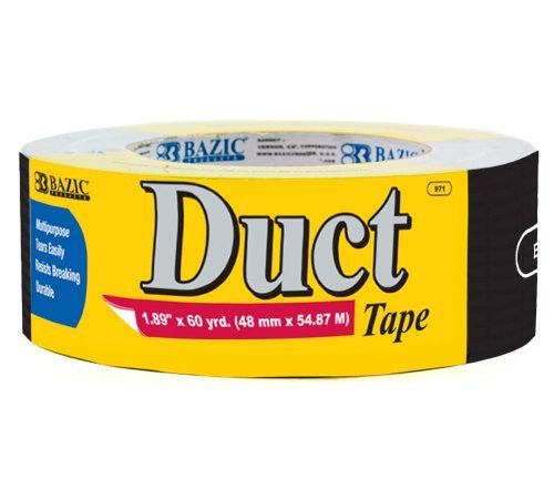 BAZIC 1.88 X 60 Yards Black Duct Tape by Bazic