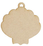 Unfinished Wooden Christmas Ornaments - 24-Pack Paintable Blank Xmas Tree Hanging Wood Slices for