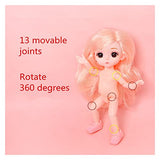 HUIEU 16cm Doll Blue Eyes 13 Movable Joints 1/12 BJD Mini Doll Toys for Children Fashion Clothes DIY Dress Up Dolls for Girls Gift Window Decoration Crafts Cute (Color : 19)