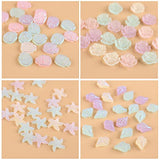 Flowers Nail Charms, 3D Luminous Nail Decals Nail Art Supplies Luminous Camellia Rose Starfish Skull Glow in The Dark Nail Art Design Acrylic Nails Pearl DIY Manicure Tips Decoration 6 Grids