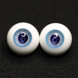 1 Pair Glass Eyes for BJD Dolls Toy Making 12mm/14mm/16mm/14mm Small iris,A,12mm