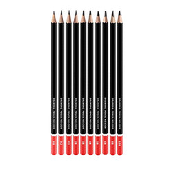 Professional Drawing Sketching Pencil Graphite & Charcoal Pencils - 12 PCS, 8B, 6B, 5B, 4B, 3B, 2B, HB, 2H, 3H Graphite Pencils & Soft, Medium and Hard Charcoal Pencils for Beginners & Pro Artists …