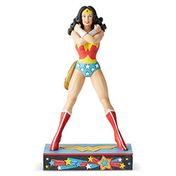 Enesco DC Comics Justice League by Jim Shore Wonder Woman Silver Age Figurine, 8.5 Inch, Multicolor