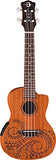 Luna Tattoo Concert Mahogany Acoustic/Electric Ukulele with Preamp & Gig Bag