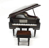 SHTWX Piano Music Box with Bench and Black Case Musical Boxes Gift for Christmas/Birthday/Valentine's Day, Melody Canon