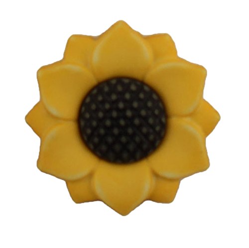 BUTTONS GALORE SUNFLOWER BULK 3D - 25 BUTTONS