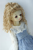 Doll Wigs JD243 Teddy Bear Curly BJD Wig 1/6 1/4 1/3 YOSD MSD SD Synthetic Mohair Doll Accessories (Beige Blond, 8-9inch)