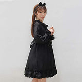 Packitcute Long Sleeve Dress Teen Girls Japanese Gothic Lolita Dress Black