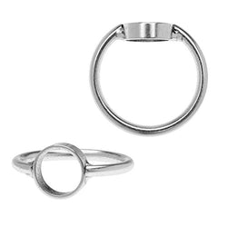 Nunn Design Ring, Open Frame Itsy Circle Size 7, 1 Piece, Antiqued Silver