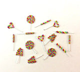 Lollipop Miniature Candy Lollipop Dollhouse Candy. (11 pieces) Miniature Lollipop 1:12.