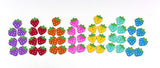PCS Strawberry Buttons- Mixed Colours of Various Plain Round DIY Buttons for Sewing and Crafting by
