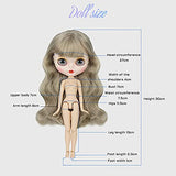 Olaffi 4-Color Changing Eyes Bright Face 12 Inch 19 Ball Jointed Doll with Wig,1/6 BJD Doll is Similar to Blythe Doll,Customized Doll Can Changed Makeup and Dress