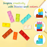 Chaomi Building-Block Design Crayons for Toddler, 12-Colors Non-toxic Creative Crayons for Kids, Washable Paint for Kids, Markers Coloring Art Supplies Set
