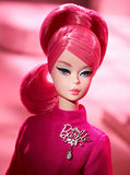 60th Anniversary Barbie Fashion Model Collection Proudly Pink Doll, 11.5-Inch, with Vintage Face Sculpt, Pink Hair and Logo Purse