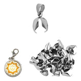 Mandala Crafts Stainless Steel Pinch Bail, Clasp Clip Connector Finding Kit for Dangle Charm