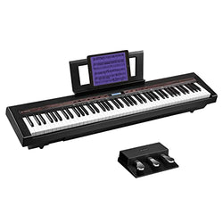 Starfavor Digital Piano 88 Keys Weighted Keyboard Piano, SP-150W Electric Piano Keyboard for Beginners with Triple Pedal, Wood Grain Pattern