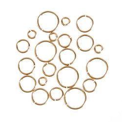 Darice BF1053 Jump Rings - 160 Piece Package - Assorted Sizes - 20 Gauge - Antique Gold