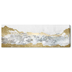 The Oliver Gal Artist Co. Abstract Wall Art Canvas Prints 'Inspired Morning' Home Décor, 60" x 20", Gold, White
