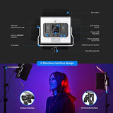 Neewer RGB LED Video Light with App Control, 360° Full Color, 30W RGB450 Video Lighting Kit with CRI 97+, 9 Scene Effect for Gaming, Streaming, Zoom, YouTube, Webex, Broadcasting and Photography