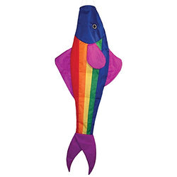 In the Breeze Rainbow Fishy Trout 48 Inch Windsock - Fun Fish Hanging Decoration - UV Resistant Material for Long Lasting Bright Colors