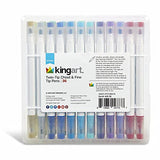 KINGART Chisel & Fine, Travel/Storage Case Dual Tip Markers, Assorted 36 Piece (408-36)