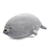 sunyou Plush Cute Seal Pillow - Stuffed Cotton Soft Animal Toy Grey 16.5 inch/45cm (Small) Gift for