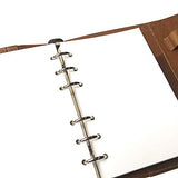 Wanderings 6-Ring Binder Planner Inserts - Thick Personal Size Blank Loose Leaf Paper Refills for Refillable Journals, 6 Holes, 100 Sheets - 200 Blank Pages - A6 - 95mm x 170mm or 3.75″ x 6.75