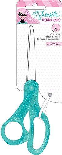 American Crafts Ac343667 Shimelle Glitter Girl Glitter-Infused Craft Scissors 8"-Teal