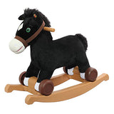 Rockin' Rider Cocoa 2-in-1 Pony Plush Ride-On, Black