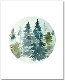 Forest Landscape Art Prints- Nature Wall Decor - Set of 3-8x10 - Unframed