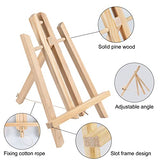 Dolicer 12" Wooden Easel Stand, 1 Pack Wood Small Easel, Wood Tabletop Easel for Painting Canvases, Art Wood Easel for Kids Students Adults Painting, Displaying Photos, Crafts