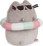 GUND Pusheen in Striped Tube and Sunglasses Plush Stuffed Animal Cat, 9.5"