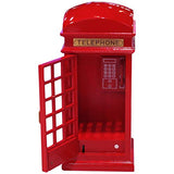 Angel Melody Vintage Wooden Red British London Street Telephone Booth Music Box Mechanism, Birthday, Valentines Day Gifts for Her, Him, Men, Kids, Daughter, Boys, Girls, Wind Up