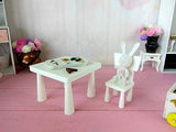 Miniature Chair and Table Set. Mammut Furniture for Dollhouse. 1:8 scale 3Dmut