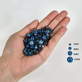 108pcs 6mm Natural Blue Dragon Vein Agate Beads Round Gemstone Beads Loose Beads for Jewelry Making