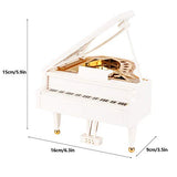 Simlug Rotating Dancing Girl Music Box, Delicate White Musical Box Romantic Gift for Christmas Wedding Birthday Valentine's Day Home Decor (S)