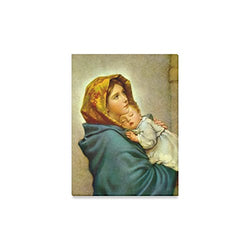 Canvas Prints Famous Wall Art Decor Inch(One Side) Catholic Virgin Mary With Baby Jesus Christ Pattern Canvas Prints- 12x16 Inch