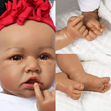 ZIQUE Reborn Baby Doll Black, 22 Inch Realistic African American Reborn Baby Doll That Look Real