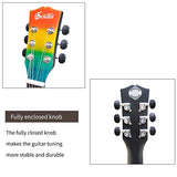 Soldin 40 Inch Acoustic Guitar Beginner Cutaway Acustica Guitarra Bundle kit With Gig Bag,Guitar Stand,Tuner,Strap,Capo,Strings,Cleaning Cloth and Picks