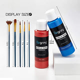 32 Colors Acrylic Paint Set, Non Toxic Art Paints (2fl Oz/60ml Each) With 5 Craft Paint Brushes, Metallic Acrylic Paints Kids Adults for Canvas Crafts Stone Wood Ceramic And Model Painting