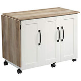 Sauder Miscellaneous Craft Cart, L: 39.29" x W: 19.49" x H: 28.54", Soft White finish