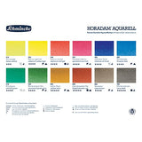Schmincke Horadam Aquarell Half-Pan Paint Metal Compact Set with Brush, Set of 12 Colors (74012097)