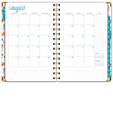 HARDCOVER Academic Year 2023-2024 Planner: (June 2023 Through July 2024) 5.5"x8" Daily Weekly Monthly Planner Yearly Agenda. Bookmark, Pocket Folder and Sticky Note Set (Colorful Botanicals)