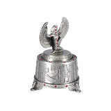 Wal front Metal Music Box with 3D Carvings Base Wind Up Classical Mechanism Rotating Musical Box