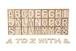 FROSTDONKEY Wooden Letters 2 inches, 162 Pieces Wood Alphabet Letters Set with Storage Tray, Small Unfinished Wooden Craft Letters for Painting, Kids Learning, Spelling, Teaching, Home Wall Door Decor